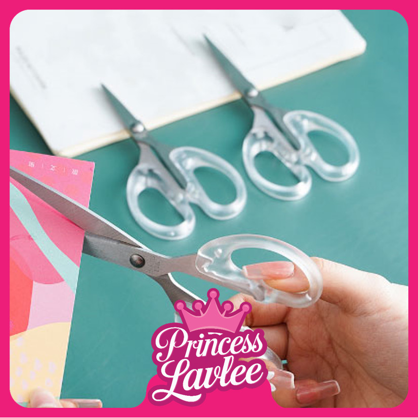 

PL H5920 Gunting Transparan Bening Multifungsi Gunting Transparan Gunting Kertas Transparan Pemotong Kertas Scrapbooking