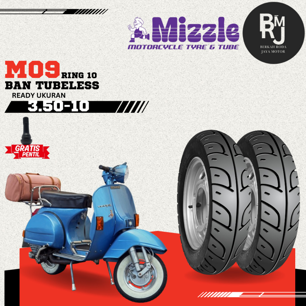 BAN MOTOR VESPA RING 10 3.50 TUBLES M09 VESPA PX