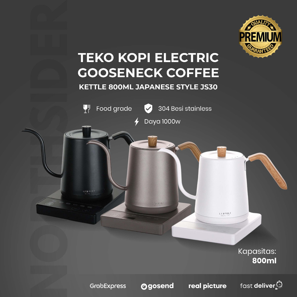 Jinsei Teko Kopi Electric Gooseneck coffee kettle Japanese ZK-KH202