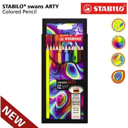 

SUPER MURAH STABILO swans ARTY Colored Pencils 12 pcs / Pensil Warna isi 12 pcs