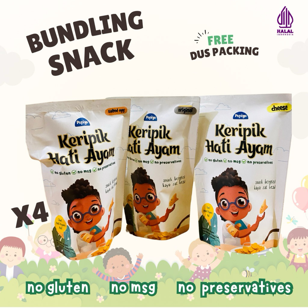 

BUNDLING KERIPIK HATI AYAM - CEMILAN SEHAT ANAK | Tinggi Protein & Zat Besi | FAVORIT IBU DAN ANAK