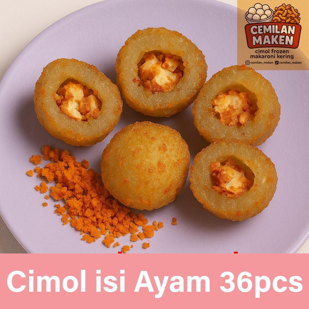 

Cimol isi Daging Ayam Isi 36pcs Free Bumbu Cemilan Maken Frozen
