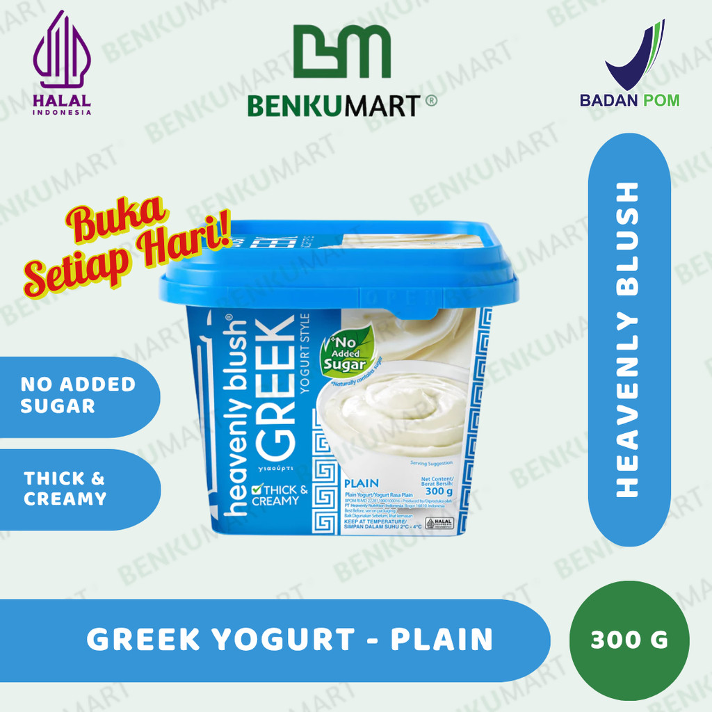 

Heavenly Blush Greek Yogurt Plain (300 gr) | Greek Yoghurt Original (300 ml)