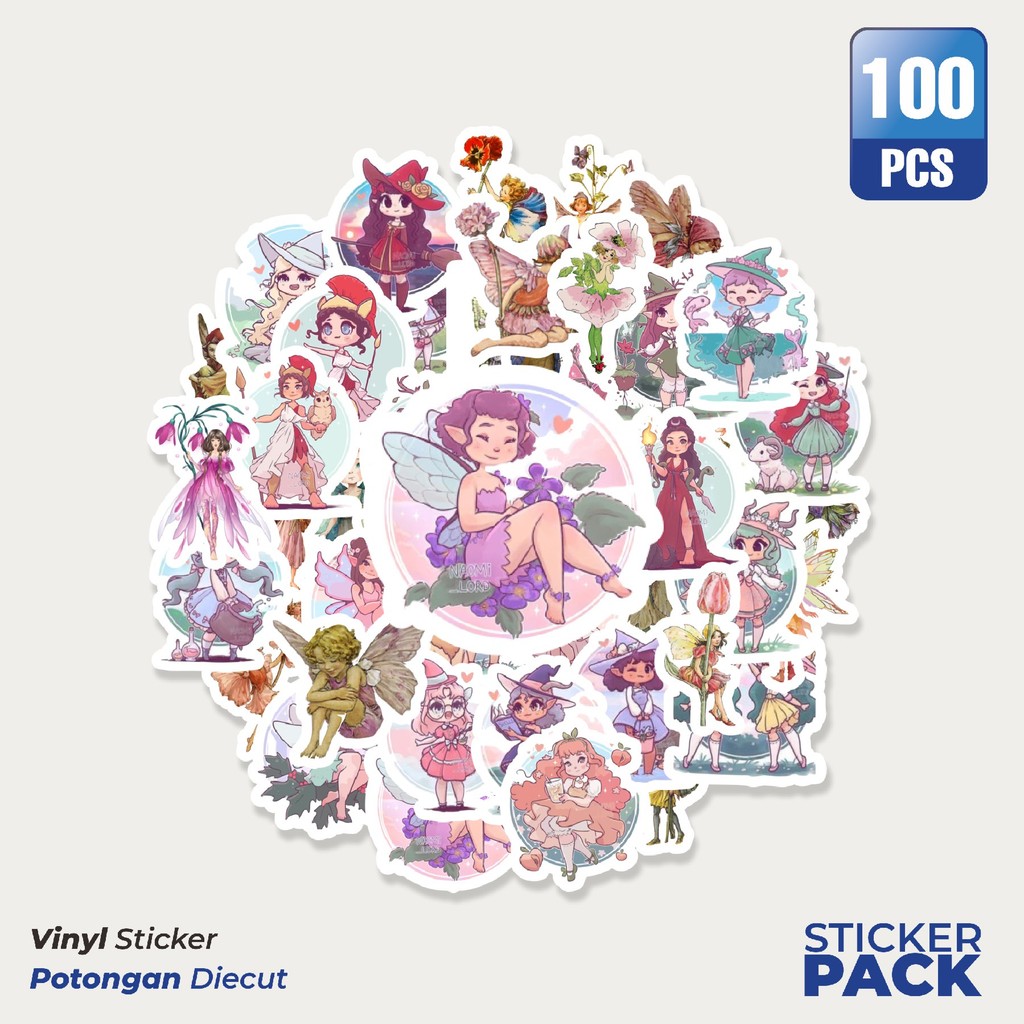 

Stiker Vinyl Stiker Fairy [Peri] Waterproof Aesthetic- Untuk Laptop, Motor, dan Helm - Paper Stationery Pack