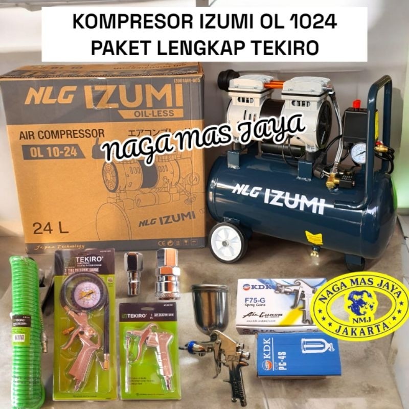 IZUMI OL 1024 KOMPRESOR ANGIN OILLESS 1HP 24LITER / AIR COMPRESOR IZUMI OL1024 / IZUMI OL-1024