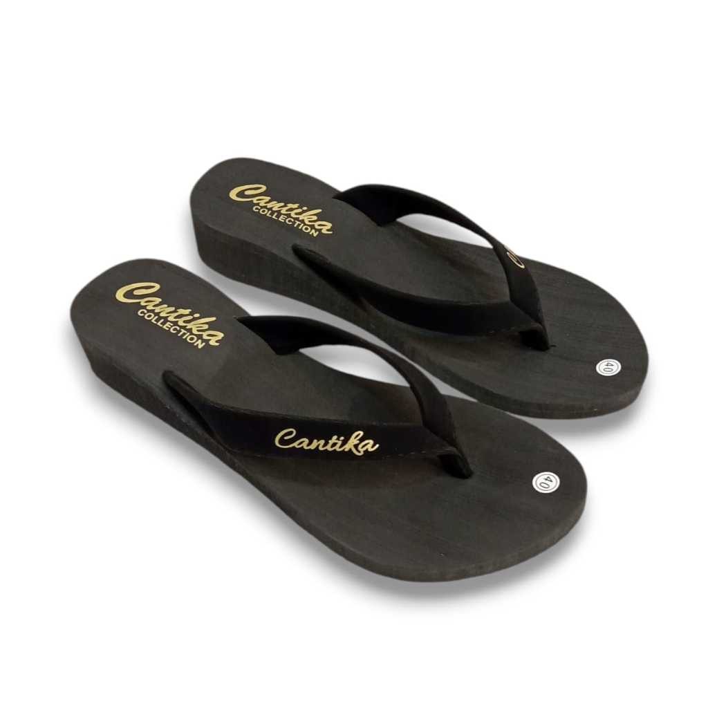 Sandal Wedges Cantika Fashion Terbaru Jepit