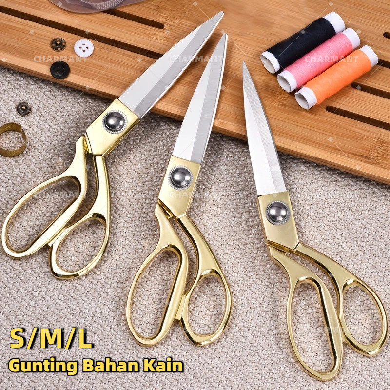 

CHARMANT Gunting Potong Kain / Gunting Potong Bahan Kain/Textile Scissors Tailor Scissors Alat Potong Gunting Kain Kertas