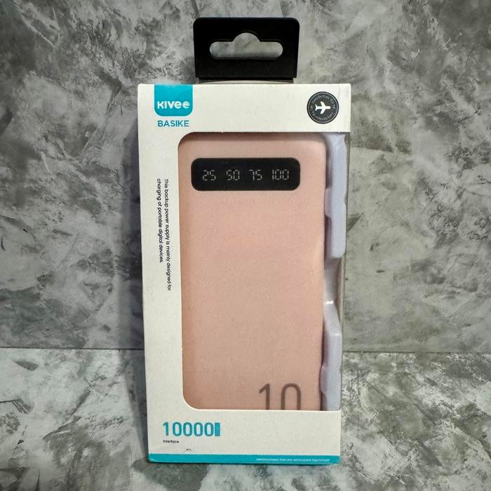 KIVEE Powerbank Fast charging mini Murah PT69 10000 mAh PINK Real Capacity Tipis ringan portabel Ori