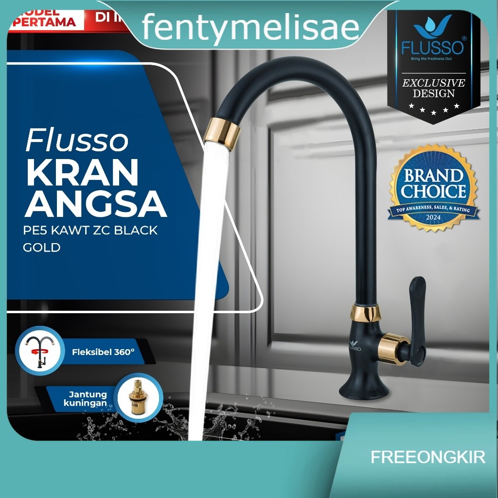 fentymelisae Kran Wastafel Black Gold | Kran Cuci Piring | Kran Cuci Tangan Black Gold Kran Wastafel