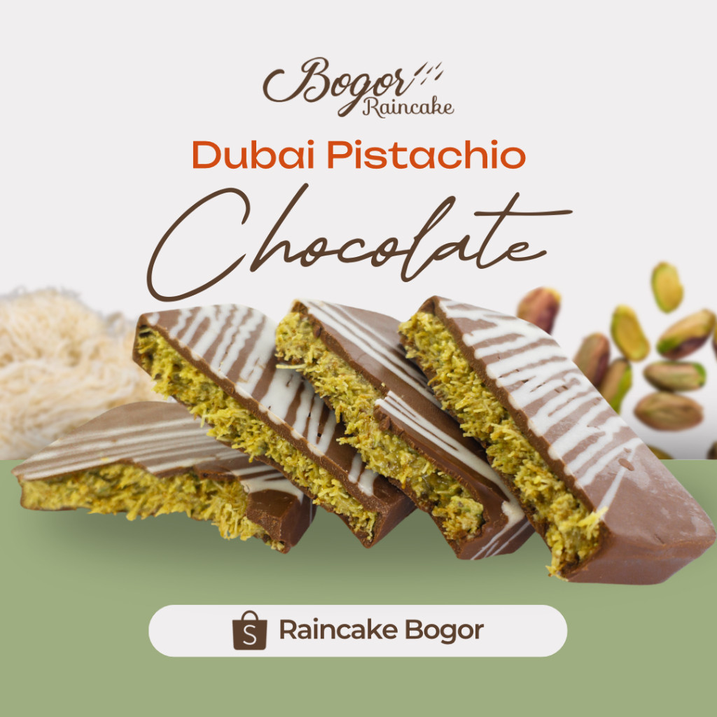 

NEW Bogor Raincake - Dubai Pistachio Chocolate - Reguler 45gr PREMIUM