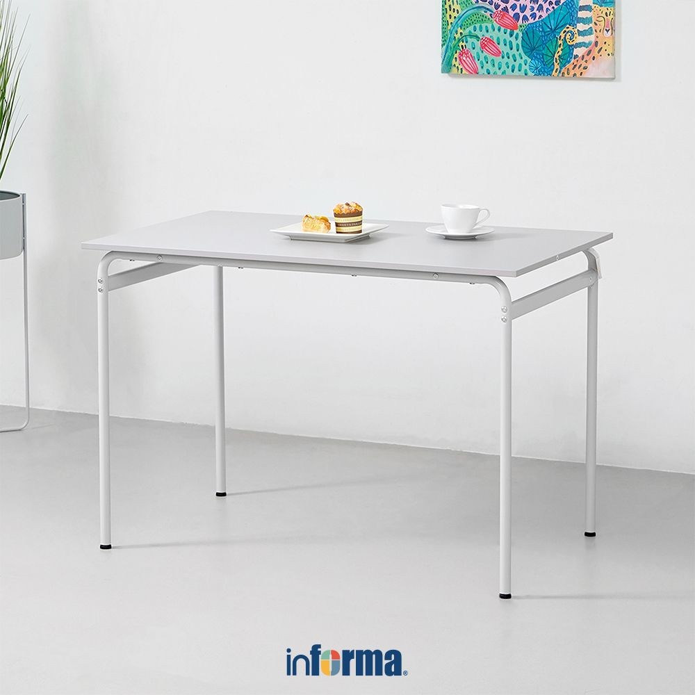 Informa Benson Meja Makan - Abu-Abu Dining Table Dinner Table Meja Ruang Makan Aesthetic Furniture D