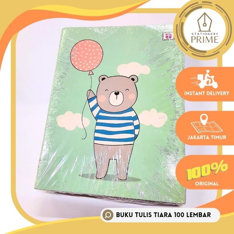 

Buku Tulis Tiara 100 Lembar (1 Pack isi 5 Buku)