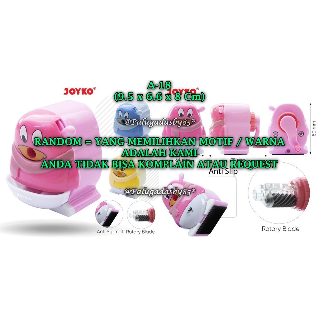 

(1 Biji) GROSIR Rautan Meja Putar JOYKO A-18 / Sharpener Rautan Serutan Putar Joyko A-18 (1 Biji)