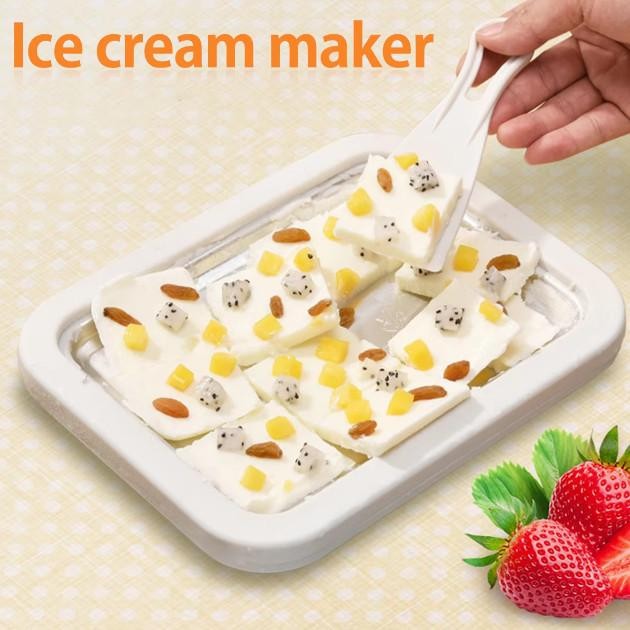 Ice Cream Roll Maker Pembuat Es Krim Gulung - Hijau