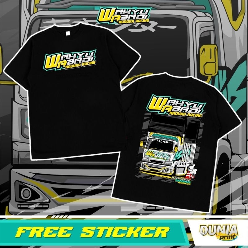 (free sticker + ganci)KAOS TRUCK MANIA INDONESIA TRUK OLENG WAHYU ABADI COTTON COMBED 24S