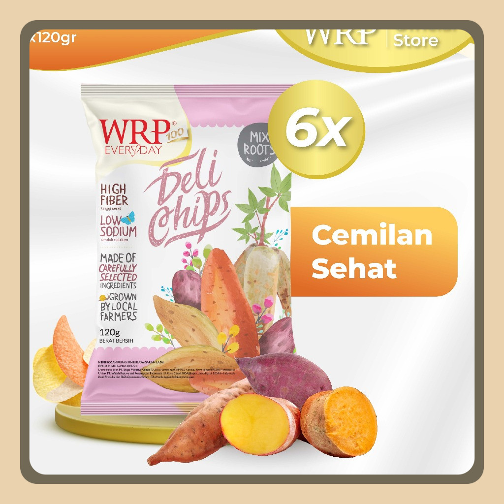 

WRP Delichips Mix Roots Family Pack 120g (Bundle 6) - Camilan Diet
