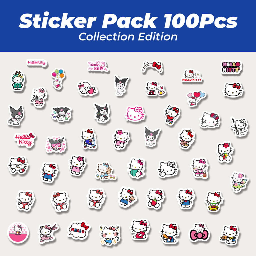 

Hot Stiker Kartun Hello Kitty Lucu Anti Air Stikers Berperekat Waterproof Sticker Decal Buat Motor Helm Buku Journal Koper Casing HP Laptop Botol Minum