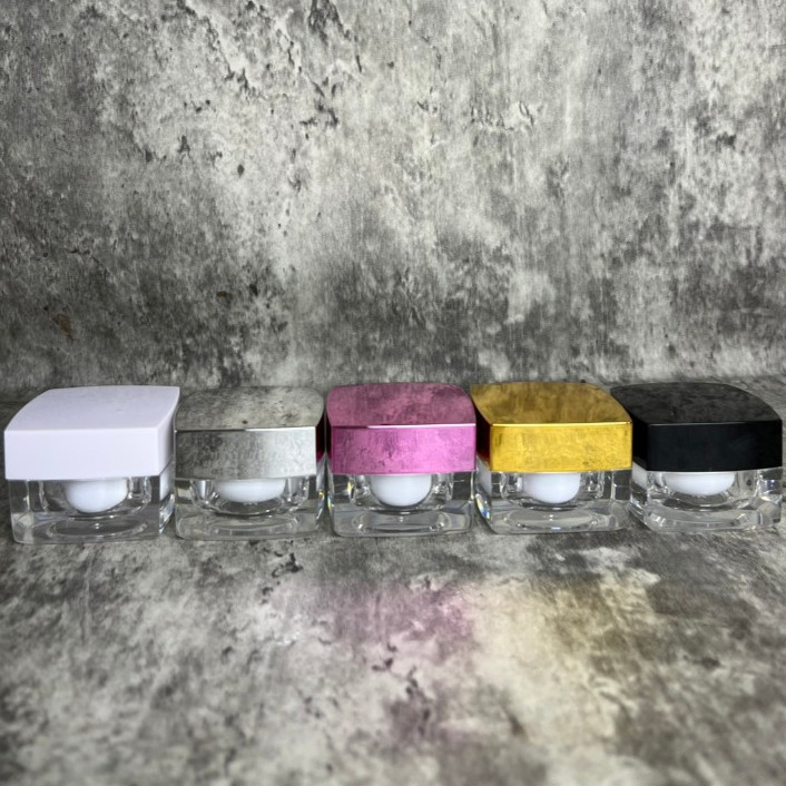 Pot Square 10 gr / Pot Cream Acrylic 10 gram / Tebal