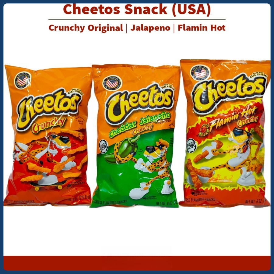 

Cheetos Crunchy Cheddar Jalapeno Flamin Hot America Snack Import USA 226gr