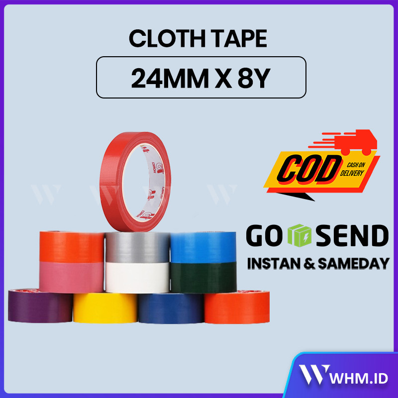 

HORICI CLOTH TAPE 24MM*8Y ISOLASI WARNA WARNI LAKBAN PEREKAT SUPER MURAH /BAHAN TEBAL JILID LINEN
