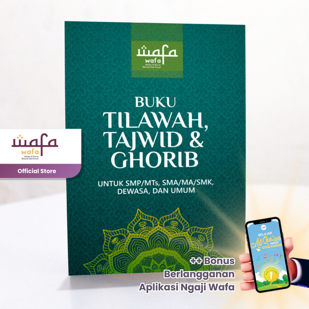 Buku TTG WAFA Tilawah Tajwid Ghorib [100% ORI + TERBARU] - Buku Belajar Mengaji Ngaji Dewasa Remaja