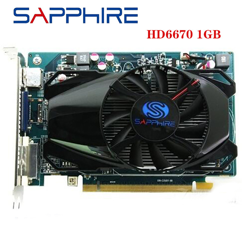 SAPPHIRE HD6670 1GB For AMD Video Card GPU Radeon HD 6670 GDDR3 128bit Graphics Cards PC Computer Ga