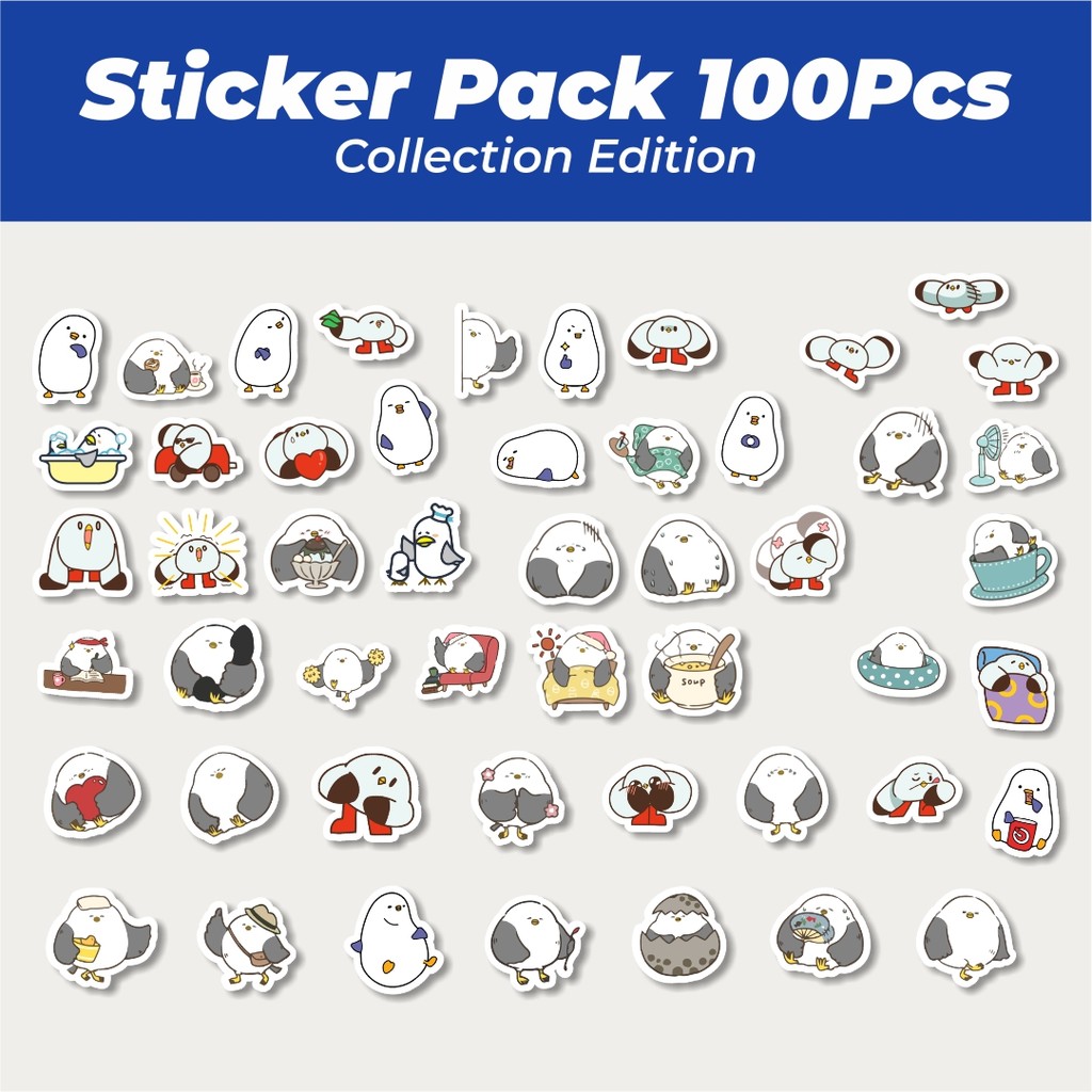 

Hot Sticker Hewan Burung Camar Lucu Anti Air Stikers Berperekat Waterproof Sticker Decal Buat Motor Helm Buku Journal Koper Casing HP Laptop Botol Minum