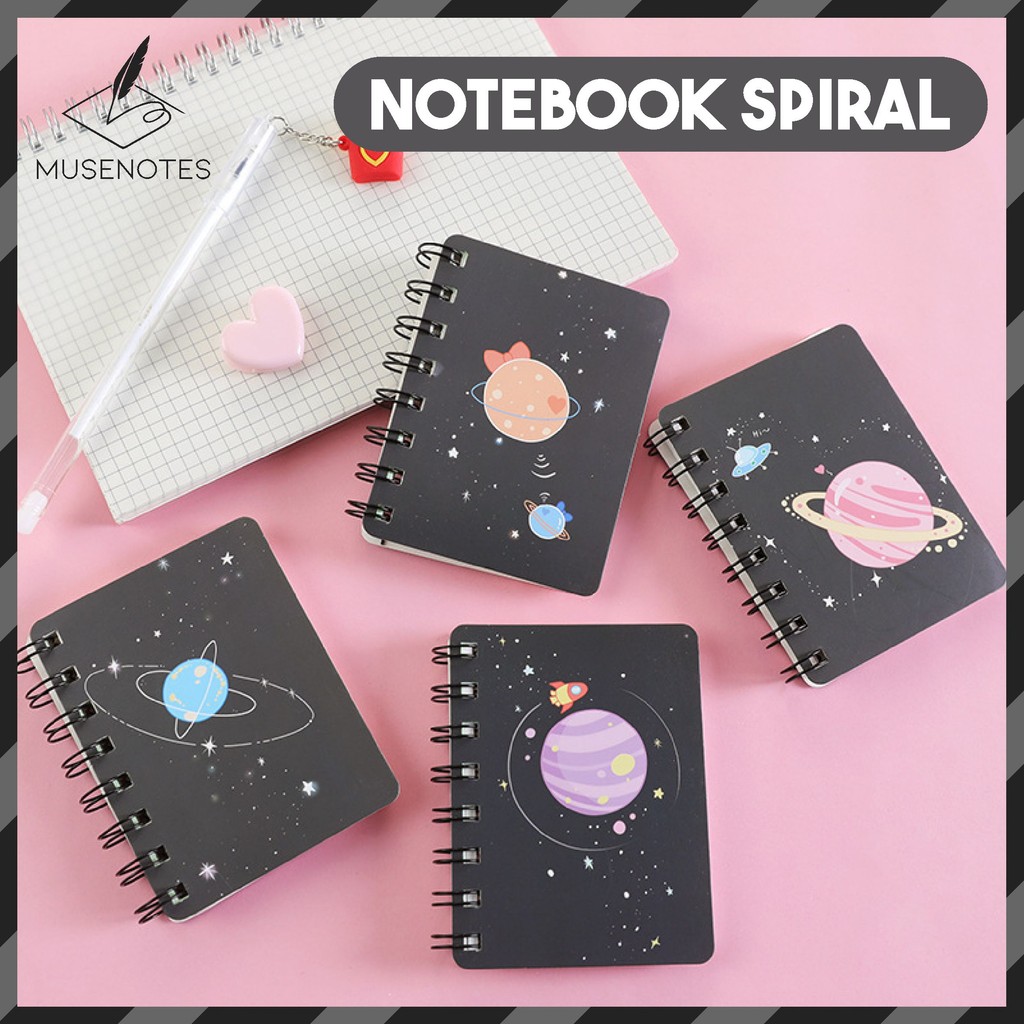 

Buku Catatan Notebook Planet Kartun Buku Kecil Murah Mini Notebook Ring Spiral Buku Tulis S-NB012