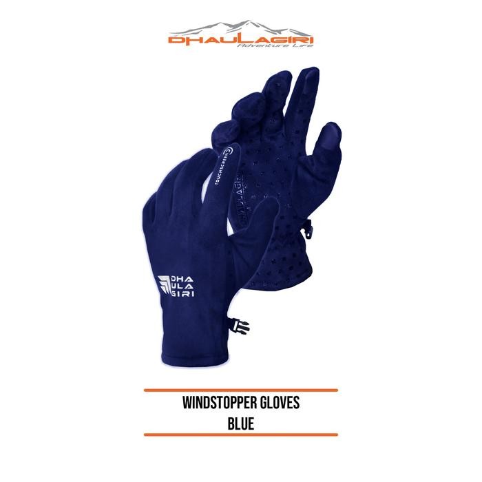 Dhaulagiri Gloves Windstopper - Sarung Tangan Windstopper - Biru