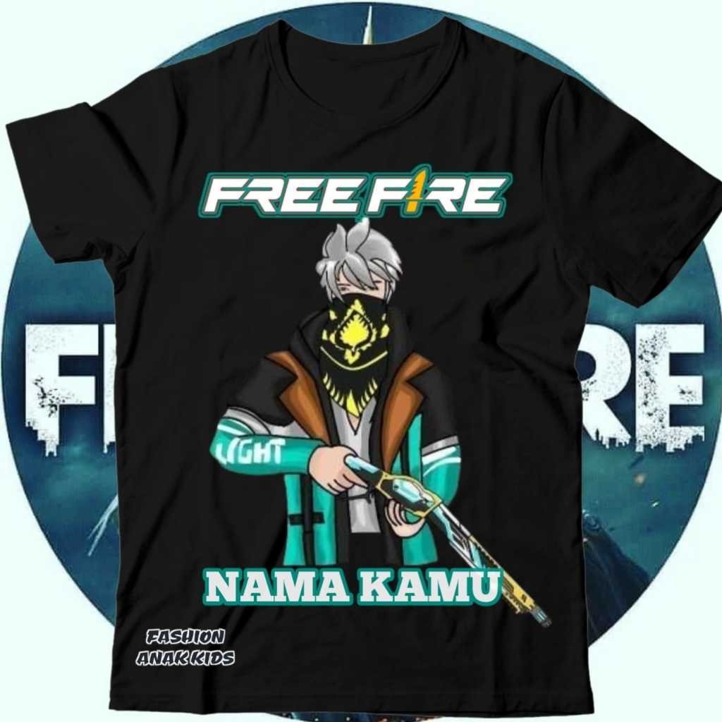RAN - (BISA COD) KAOS BAJU ANAK FF FREE FIRE VERSI CHAR SG RAPPER HIJAU TSHIRT ANAK GAME FREE FIRE F
