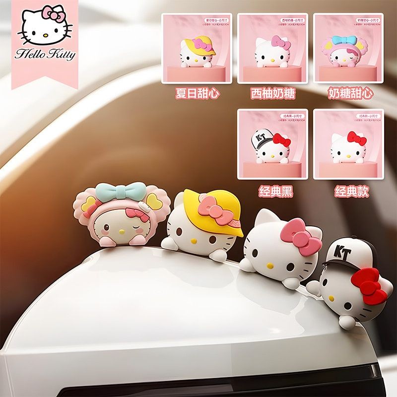 KT Hiasan Mobil Sangat Lucu Ty Dekorasi Layar Tampilan Ornamen Boneka Berbaring