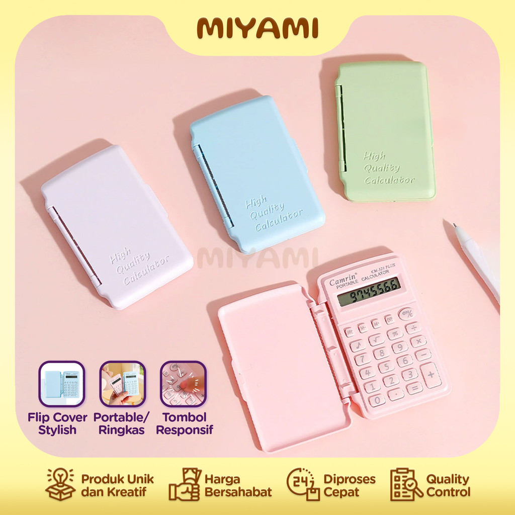

Kalkulator Mini Flip Cover Warna Pastel Stylish Desain Portable Untuk Sekolah Kuliah Dan Kantor - MI