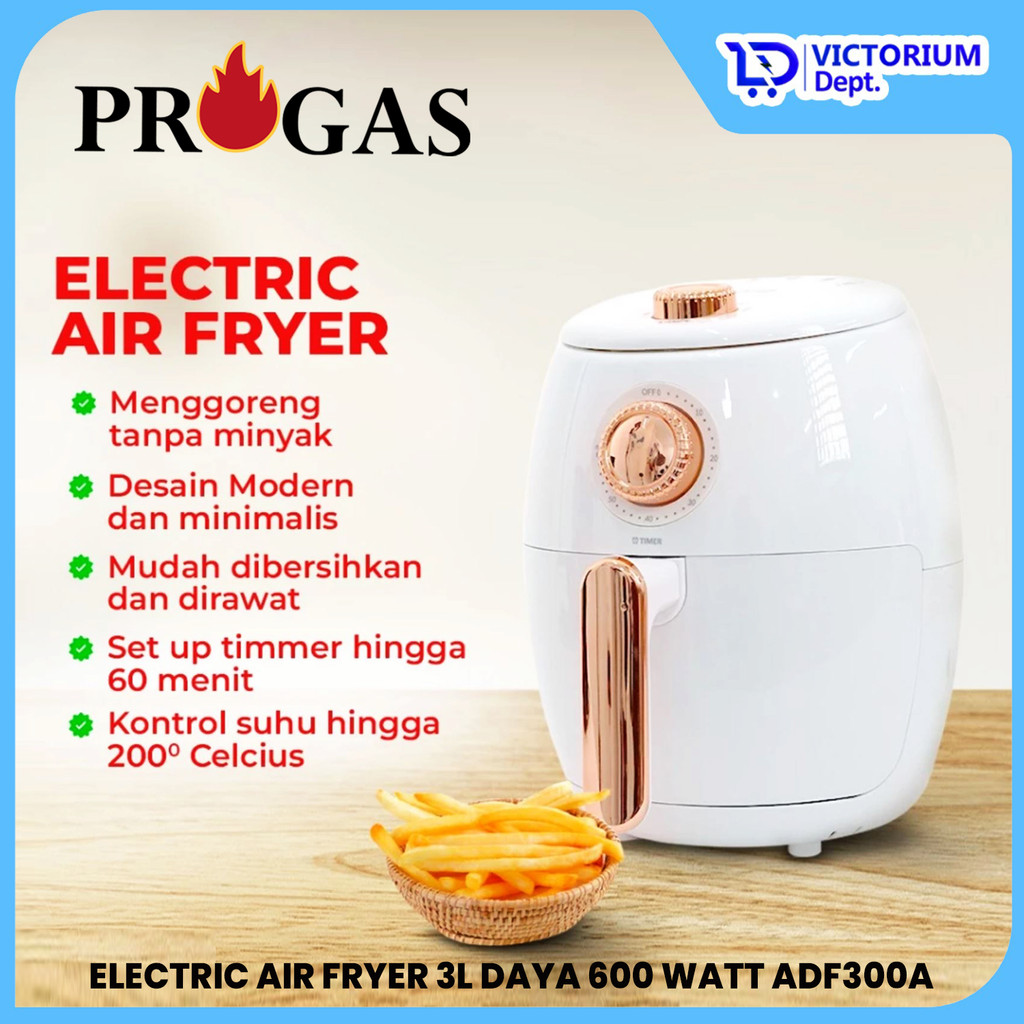 VICTORIUM - ADVANCE ADF-300A ELECTRIC AIR FRYER 3 LITER 600 WATT ANTI LENGKET MENGGORENG TANPA MINYA
