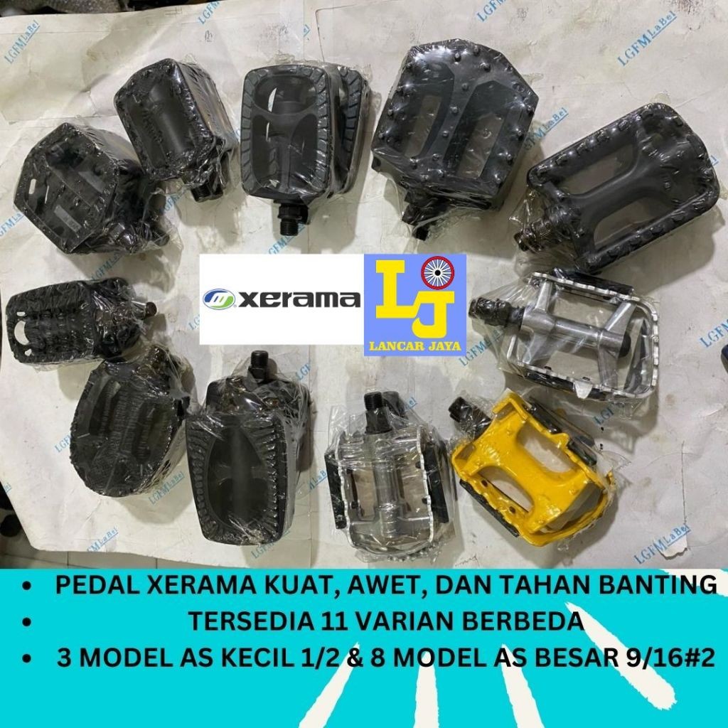 XERAMA Pedal Sepeda As Besar Kecil BMX Gunung MTB Universal As gowesan Tengah 1 pasang For United Po
