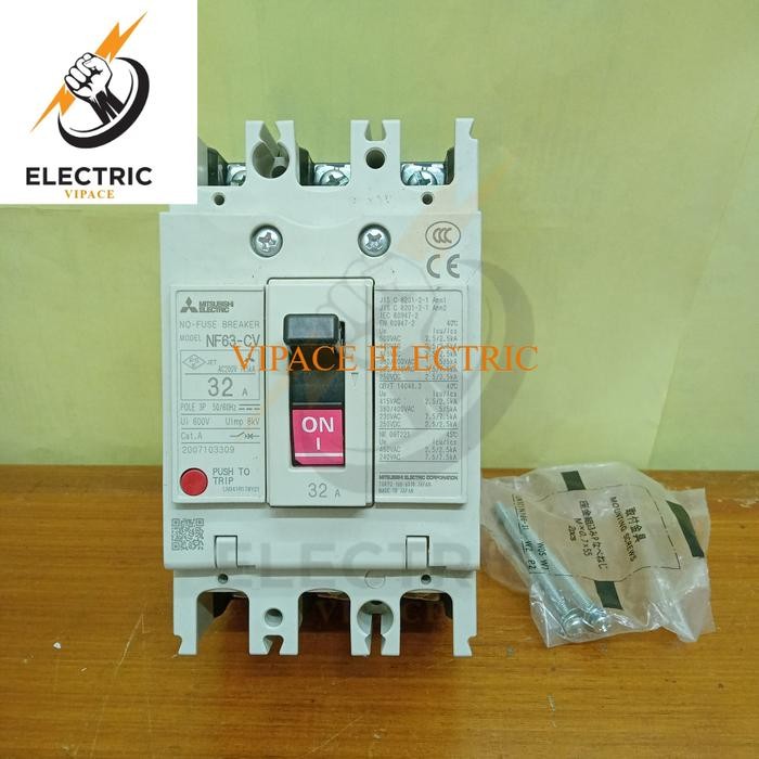 mccb mitsubishi nf63-cv 32a 3phase