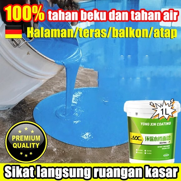 MIDIJAYA - 【Cepat kering 6 jam】cat lantai 10 dalam 1 Cat Lantai Tahan air tahanPutih, abu-abu, biru 
