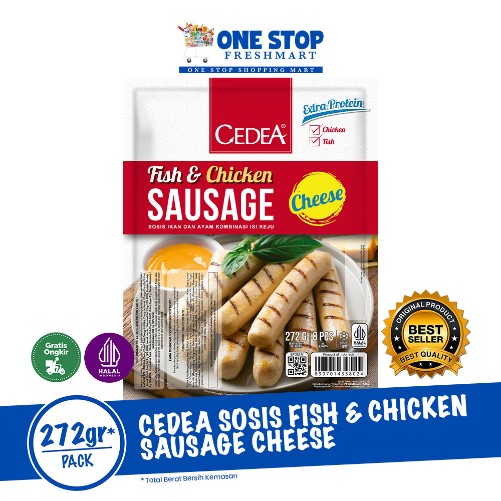 

CEDEA SOSIS IKAN DAN AYAM KOMBINASI ISI KEJU / CEDEA FISH DAN CHICKEN SAUSAGE CHEESE 272GR