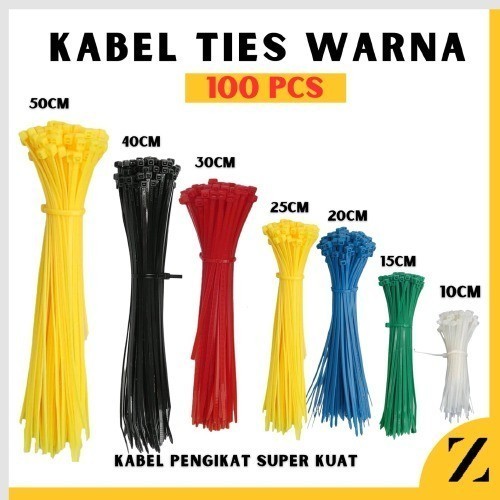 

Promo Kabel Tis Tali Plastik Cable Ties Klip Nylon Pengikat Perapih Hitam Putih 100mm 10cm 150mm 15cm 200mm 20cm 250mm 25cm 300mm 30cm 400mm 40cm 500mm 50cm 1 Pak Isi 100pcs Tebal High Quality - Hitam, 10 CM Terlaris
