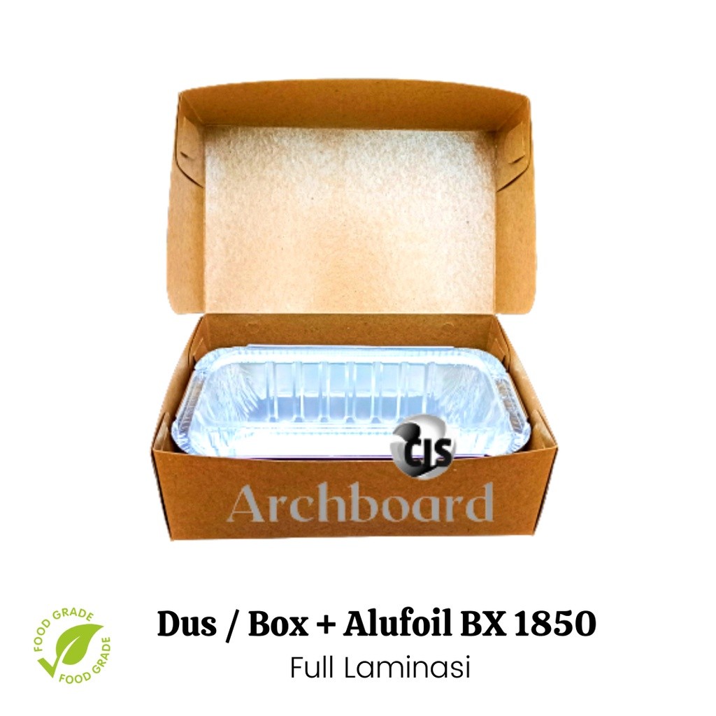 

Box Kraft + Alufoil BX 1850 / Dus Box Alufoil BX 1850 + Lid