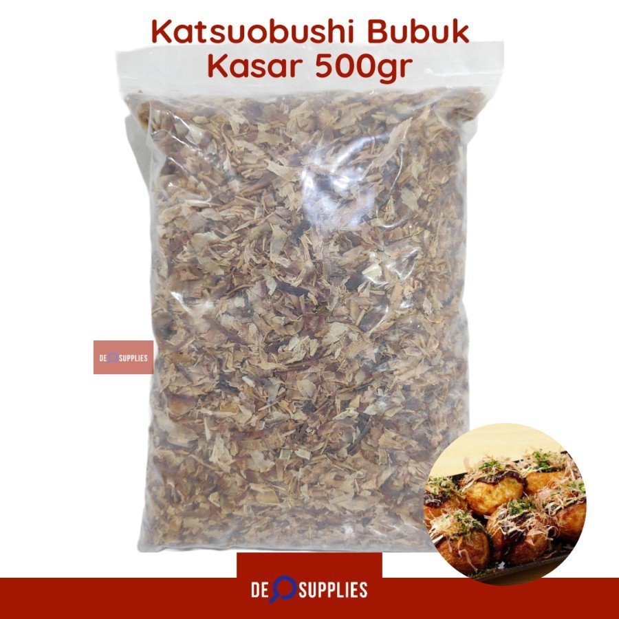 

Katsuobushi Bubuk Kasar 500gr - Katsuo Bushi Takoyaki Okonomiyaki Topping Sushi Onigiri