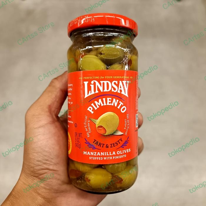 

Lindsay Spanish Manzanilla Olives Stuffed with Pimiento - 5 Oz/142 Gr