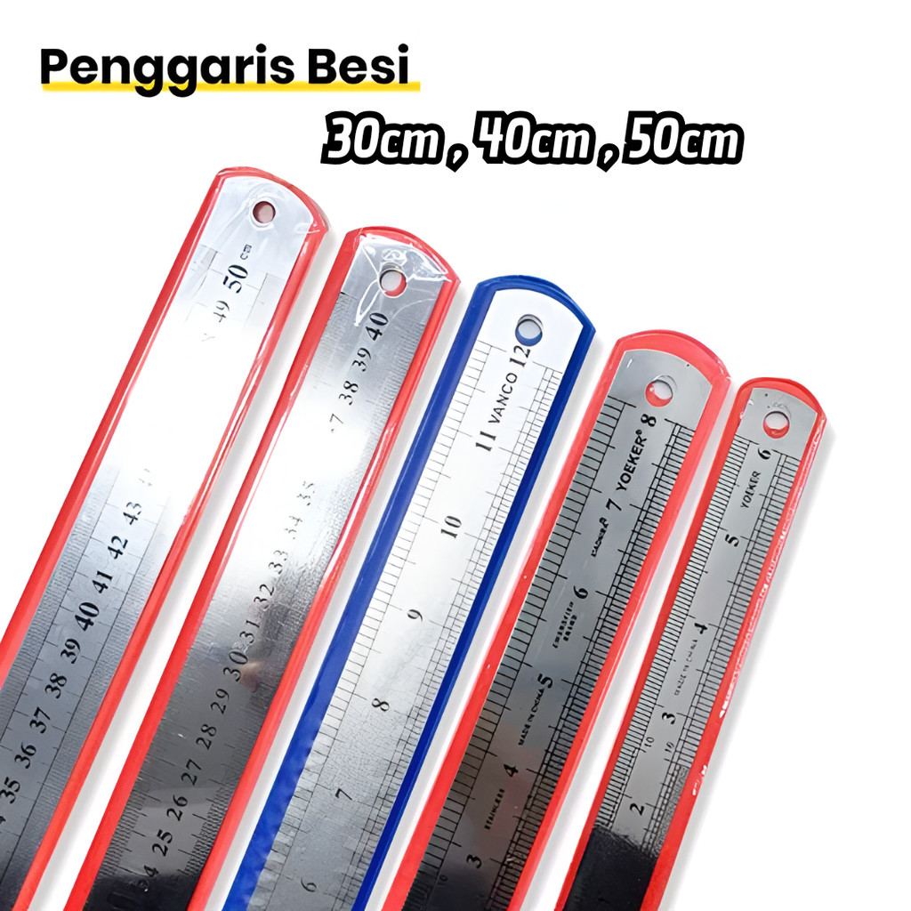 

penggaris garisan besi sablon 30 40 50 cm - Penggaris/Mistar/Ruler Besi Stainless Steel 30 40 50 cm
