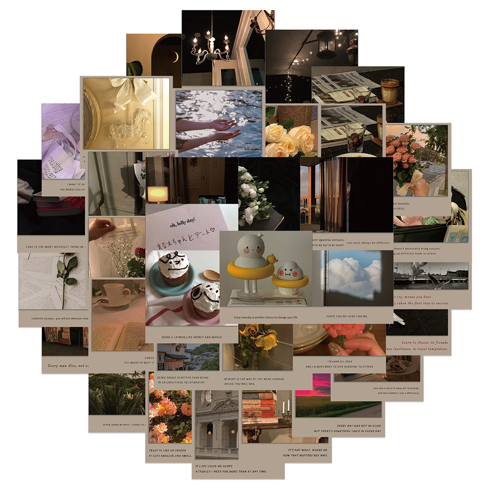 

10/30/40pcs Cute Ins Style Old Time Retro Stickers Aesthetic Decals Decoration DIY Phone Laptop Luggage Guitar Kids Sticker Toy