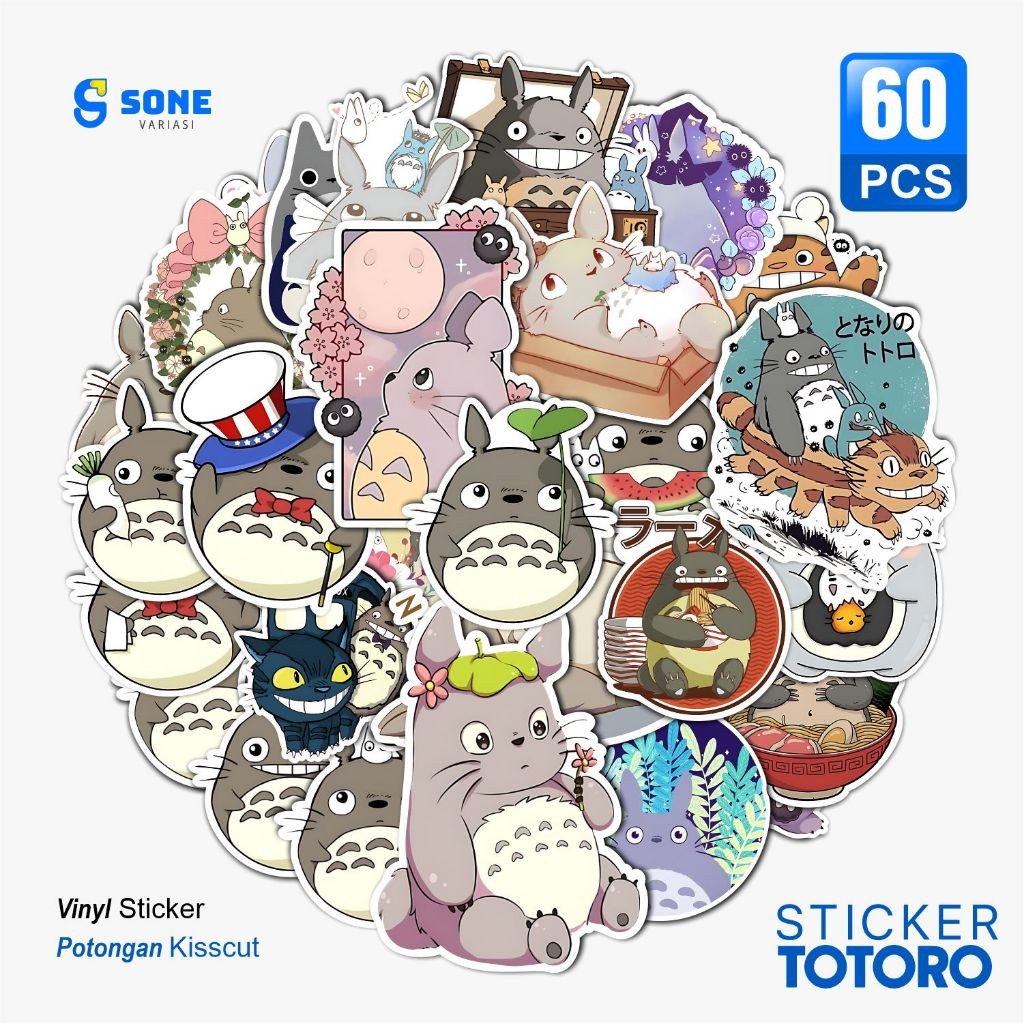 

Stiker My Neighbor TOTORO Ghibli Lucu / Sticker ANIME Dekorasi Laptop Aesthetic Paper Vinyl Premium