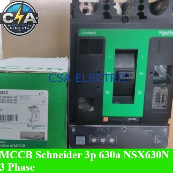 MCCB Schneider 3p 630a NSX630N 3 Phase 630 Ampere 50kA C63N32D630 New