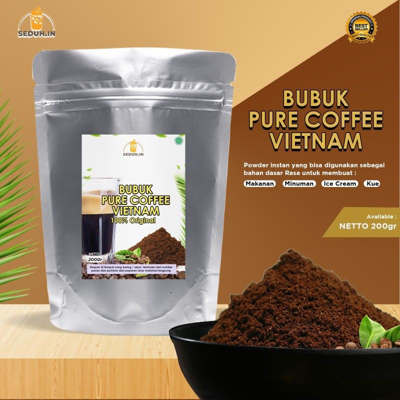 

bubuk pure kopi Robusta / Vietnam 200gram premium tanpa ampas