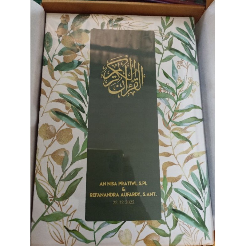 

Al Qur'an Duo Latin sambung A4 Custom nama