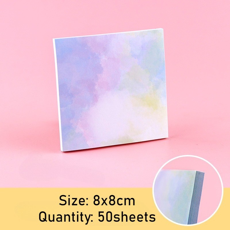 

50sheets Colorful Starry Sky Sticker Paper Notes Posted It Sticky Note Pads Notepads Posits Stationery Office Message Stickers