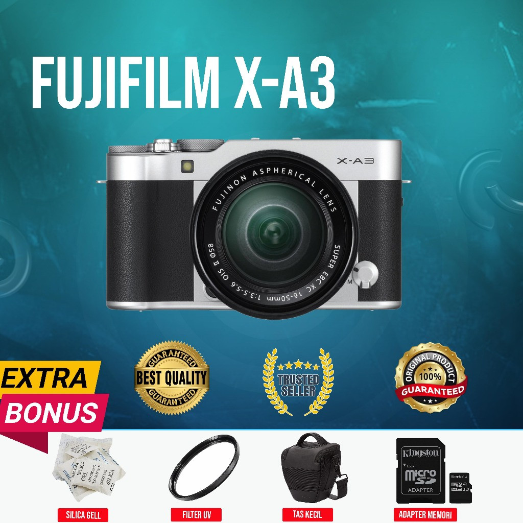 [GUBUK KAMERA] KAMERA MIRRORLESS FUJIFILM FUJI XA3 X-A3 Kit 16-50mm OIS ORIGINAL NORMAL MULUS  (SECO