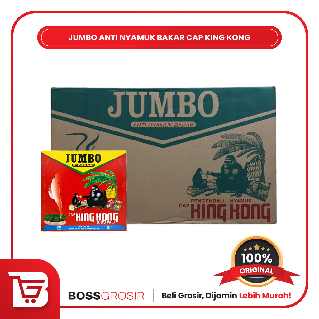 BossGrosir KingKong Jumbo Obat Nyamuk Bakar 1 Dus isi 60pcs / Anti Nyamuk Bakar Cap King Kong